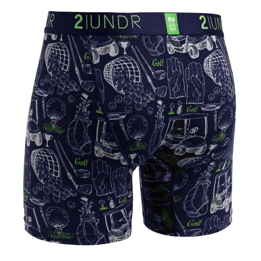 '2UNDR' Men's Swing Shift 6" Boxer Brief - Range Time Navy