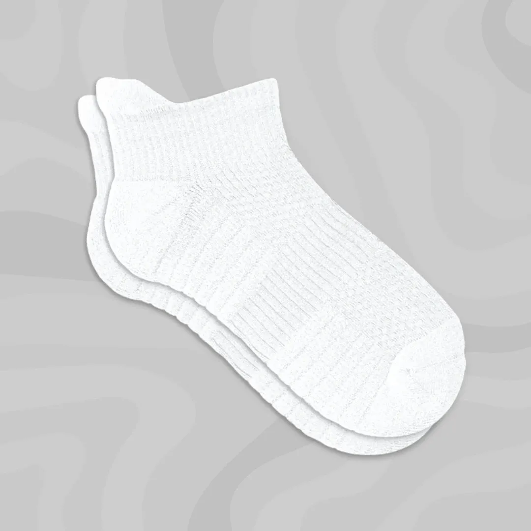5 Pack White Ankle Compression Socks