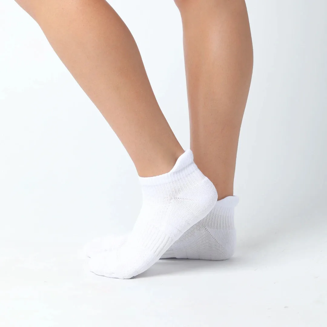 5 Pack White Ankle Compression Socks