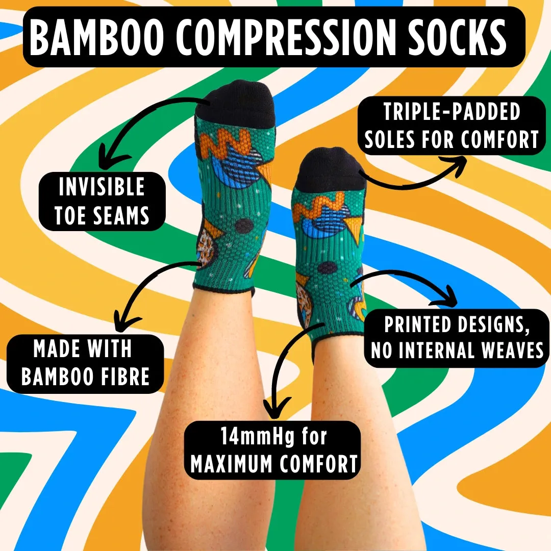 5 Pack White Ankle Compression Socks