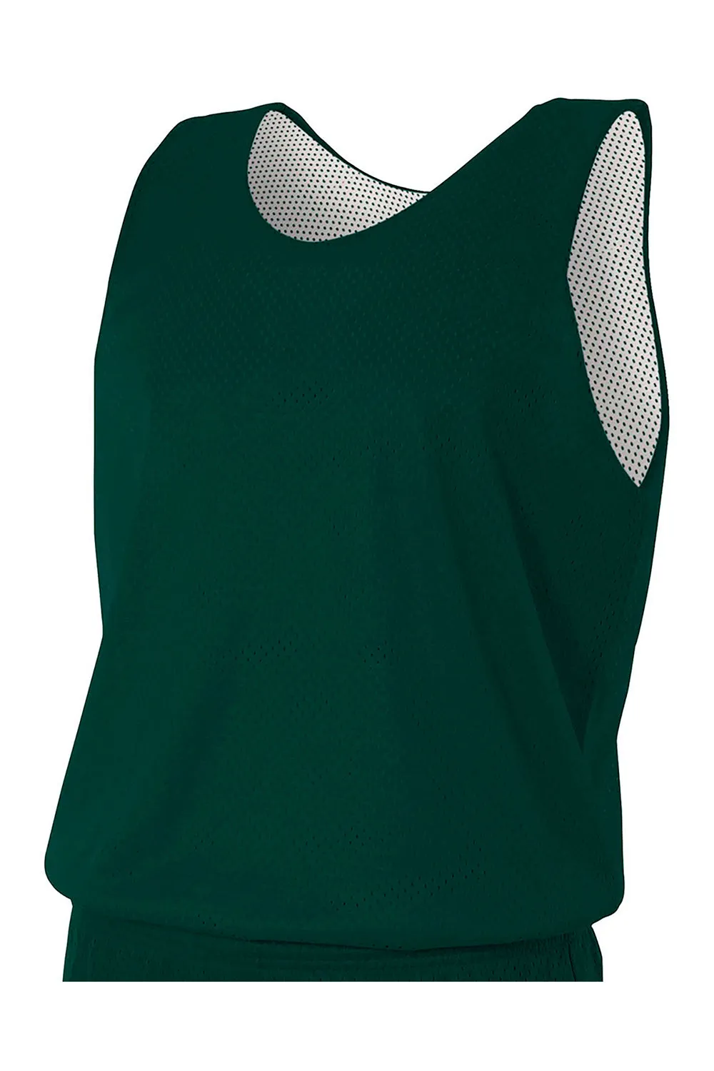 A4 Mens Reversible Mesh Moisture Wicking Tank Top - Forest Green