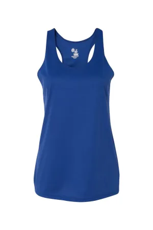 Badger Womens B-Core Moisture Wicking Racerback Tank Top - Royal Blue