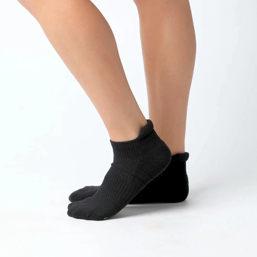 Bamboo Black Ankle Compression Socks