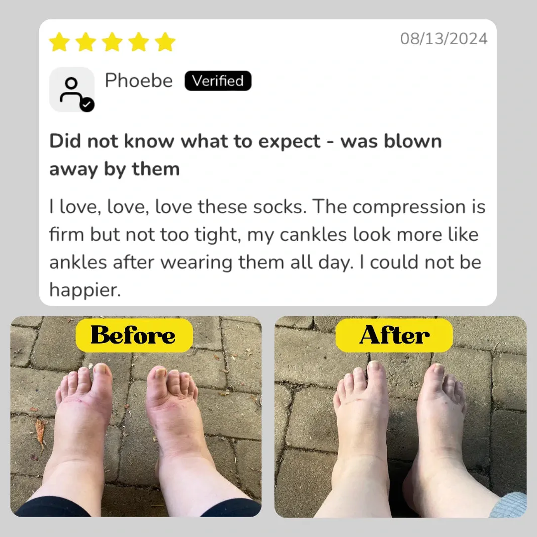 Bamboo Black Ankle Compression Socks