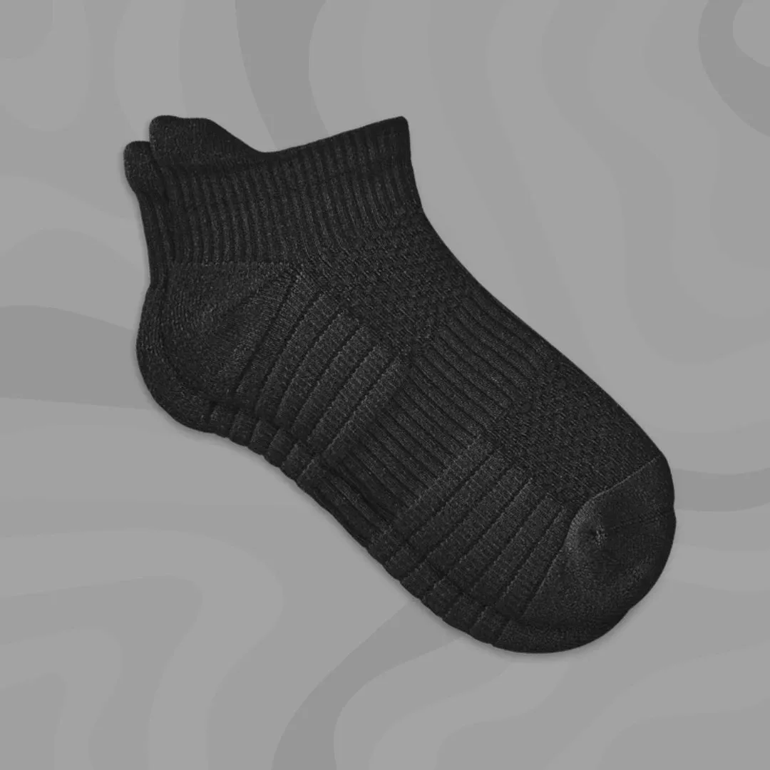 Bamboo Black Ankle Compression Socks