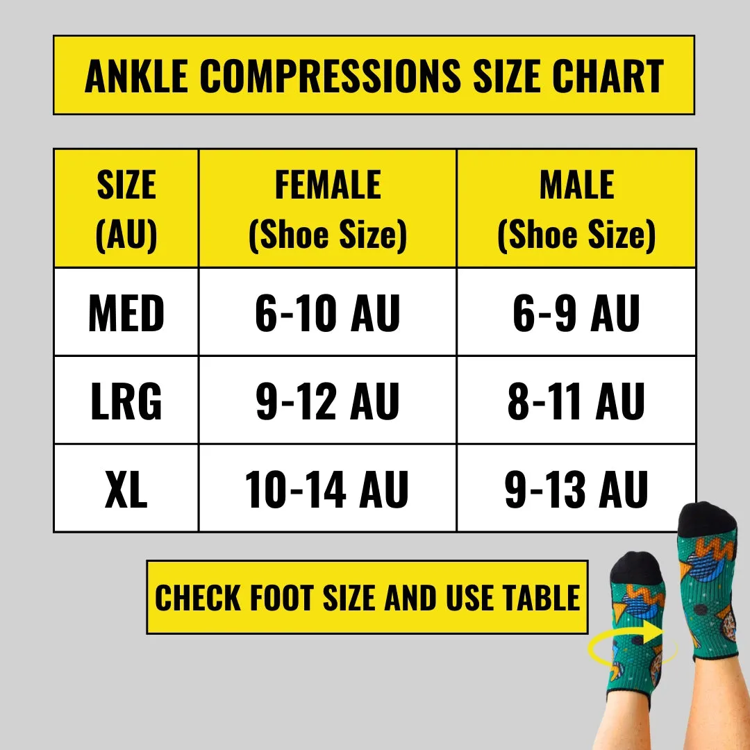 Bamboo Black Ankle Compression Socks