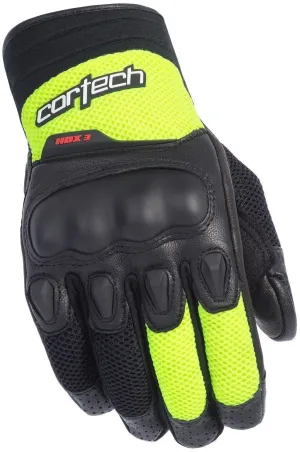 Cortech HDX 3 Men's Black/Hi-Viz Yellow Leather/Textile Gloves