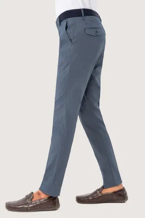 CROSS POCKET SELF TEXTURED PANT NAVY