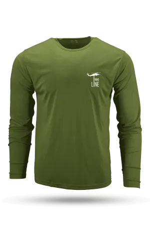 Dropline Logo - Moisture Wicking Long Sleeve T-Shirt