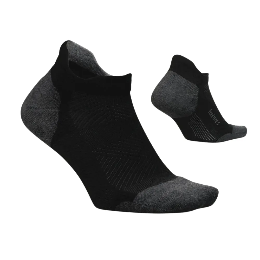 Feetures Elite Max Cushion No Show Tab Black Socks (Women's)