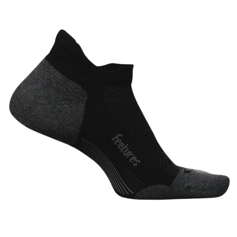 Feetures Elite Max Cushion No Show Tab Black Socks (Women's)