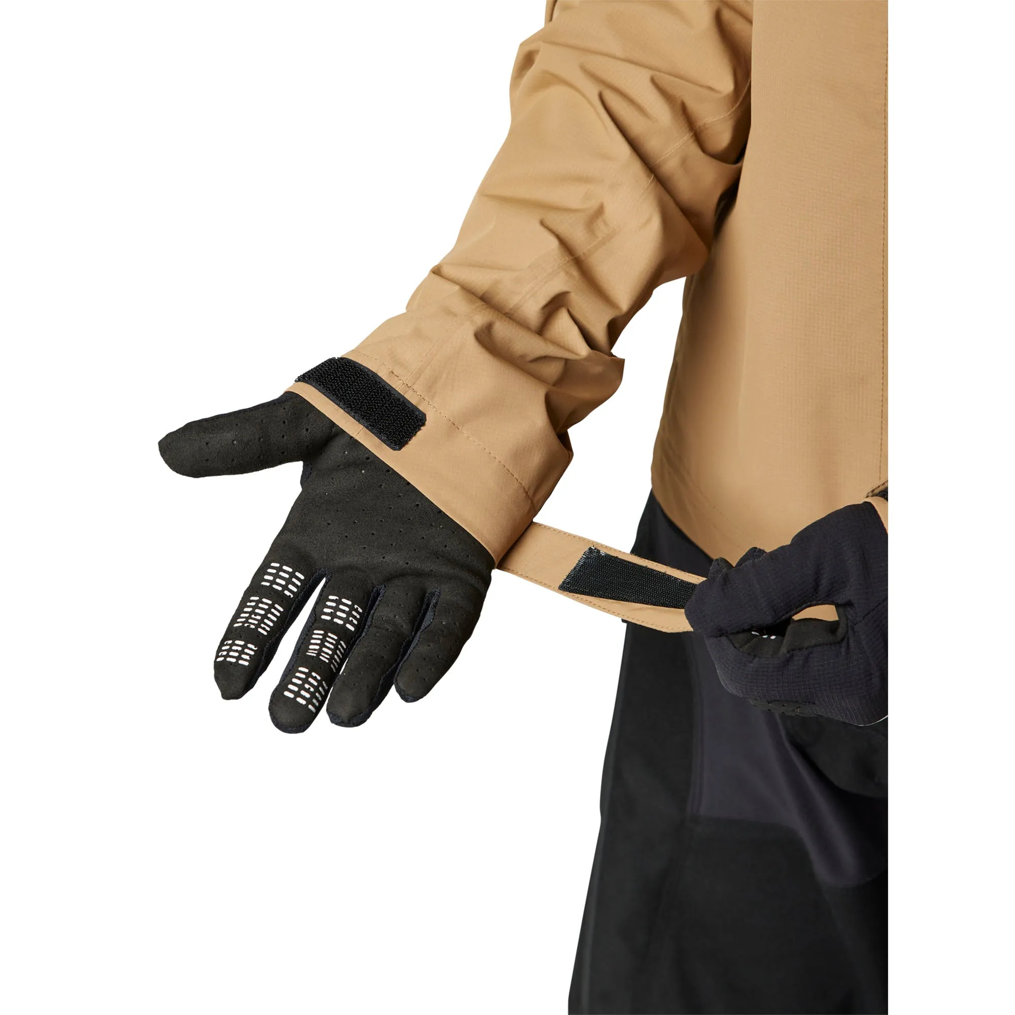 Fox Racing  Mens Ranger Offroad Packable Rain Jacket Waterproof Pocket Dark Khaki