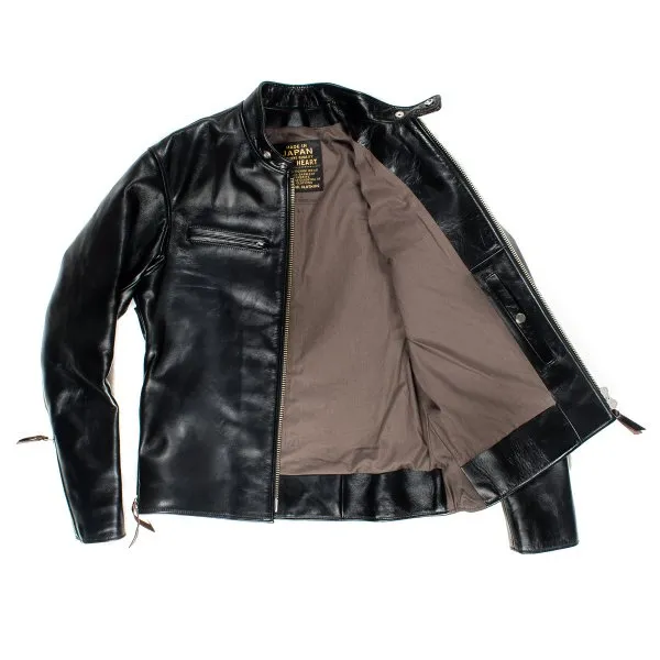 Iron Heart IHJ-35 Black Japanese Horsehide Rider’s Jacket