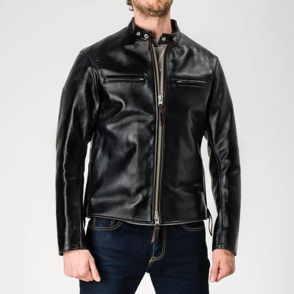Iron Heart IHJ-35 Black Japanese Horsehide Rider’s Jacket
