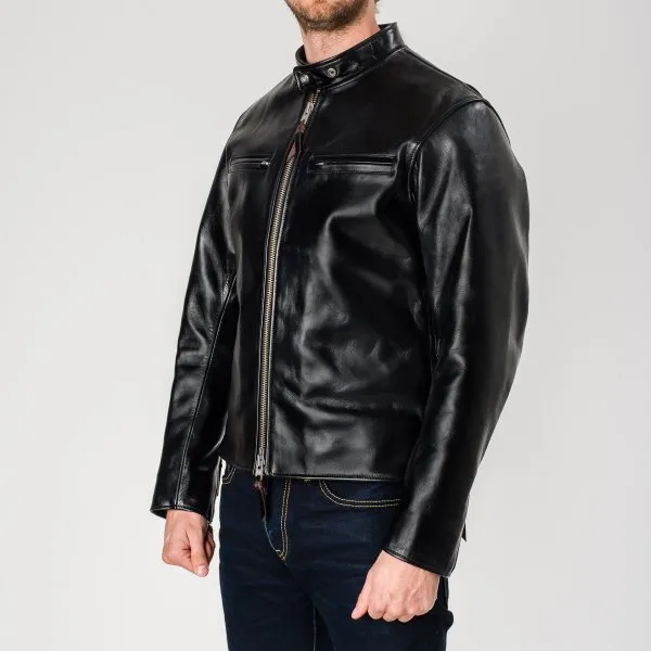 Iron Heart IHJ-35 Black Japanese Horsehide Rider’s Jacket