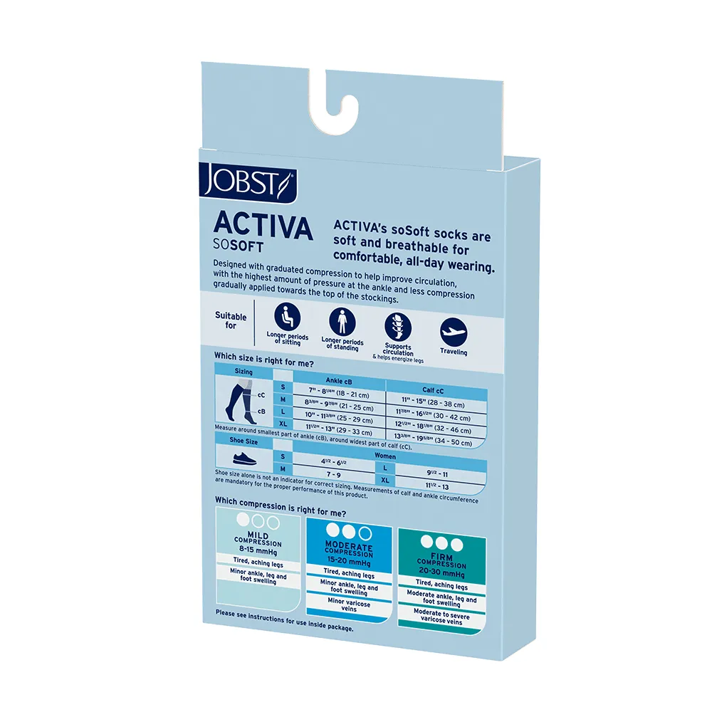 Jobst ACTIVA SoSoft Compression Socks Ribbed 20-30 mmHg