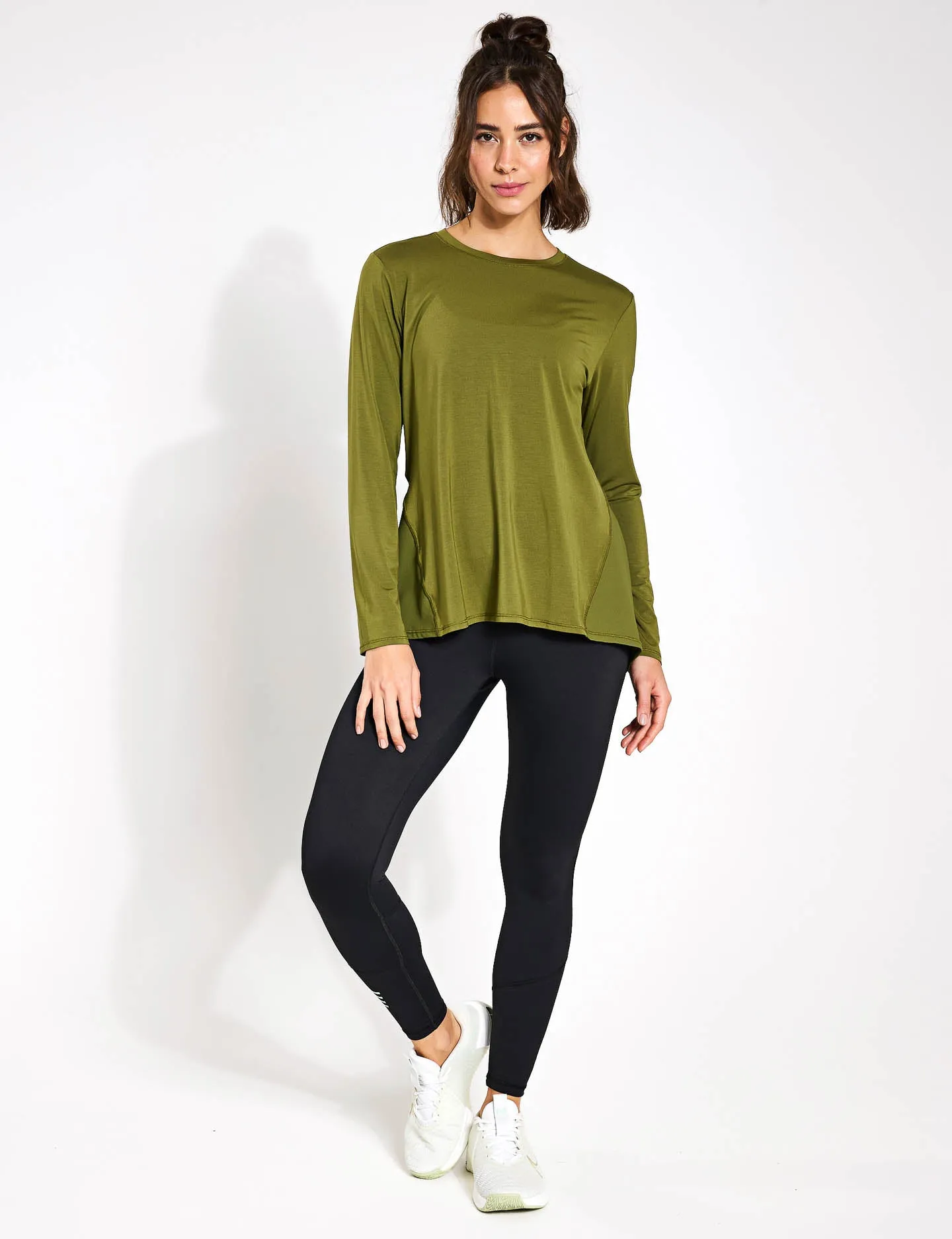 Kendall Long Sleeve Top - Army Green
