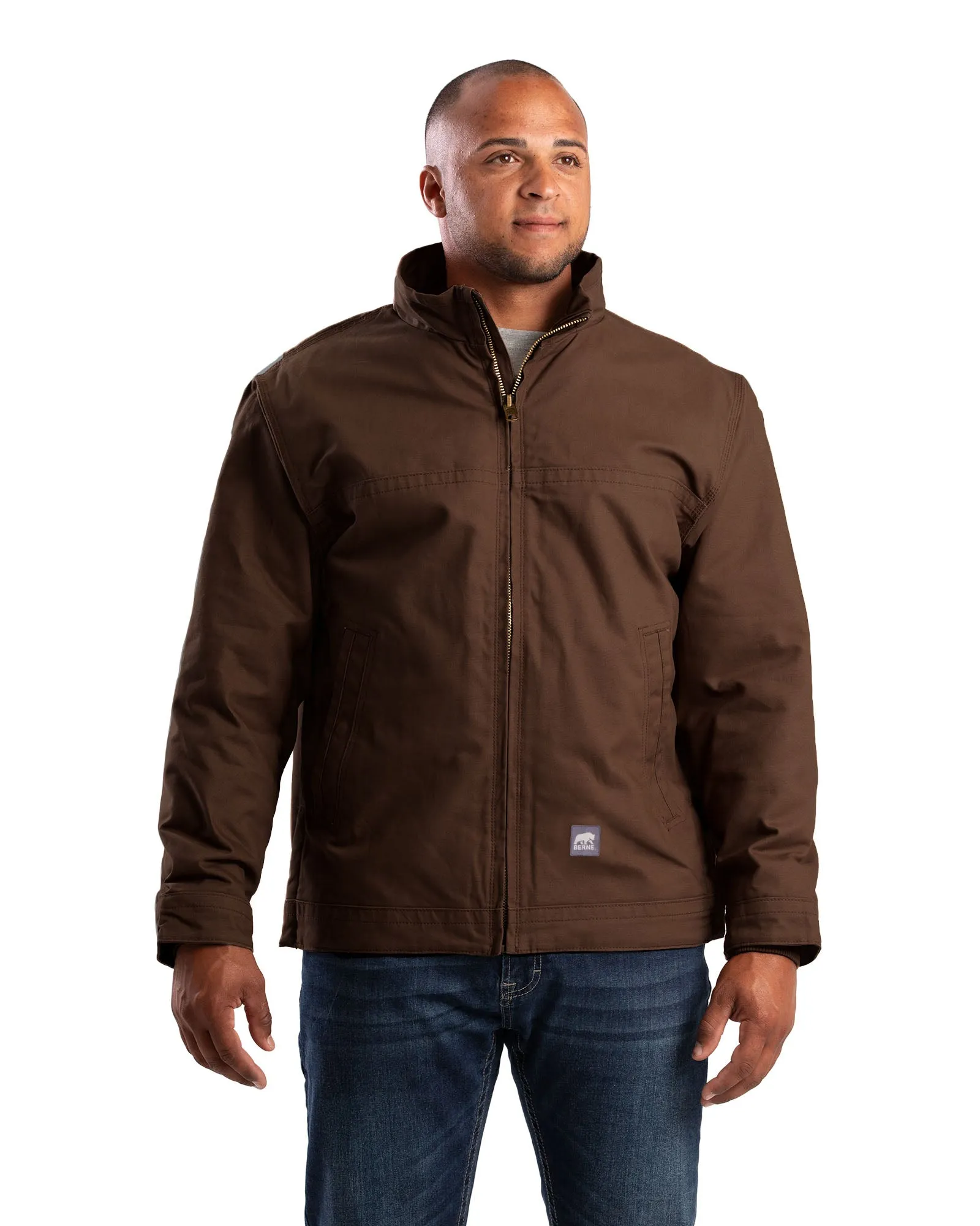 Men's Washed Duck Flannel-Lined Work Jacket