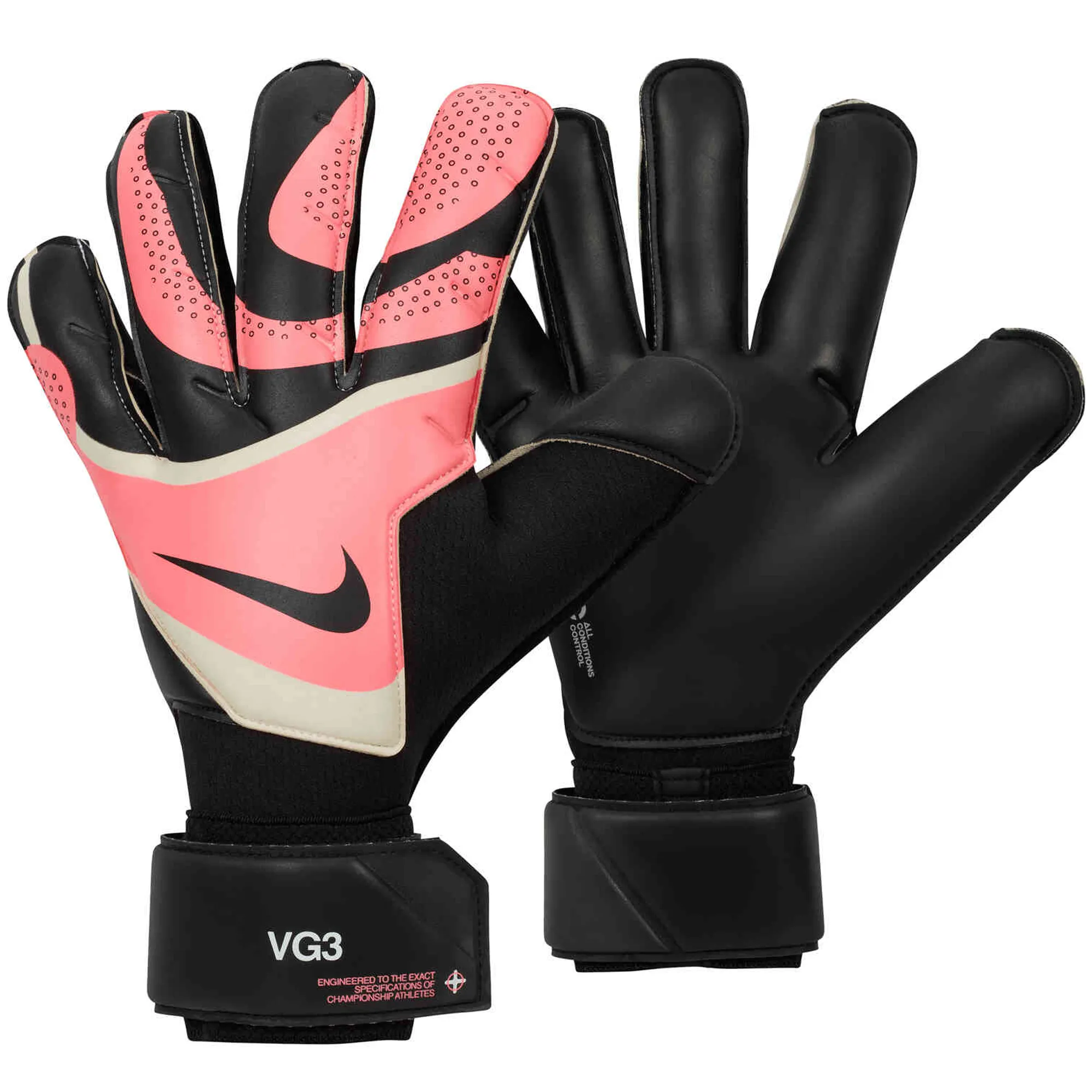 Nike Vapor Grip 3 Goalkeeper Glove (Sunset Pulse/Black)