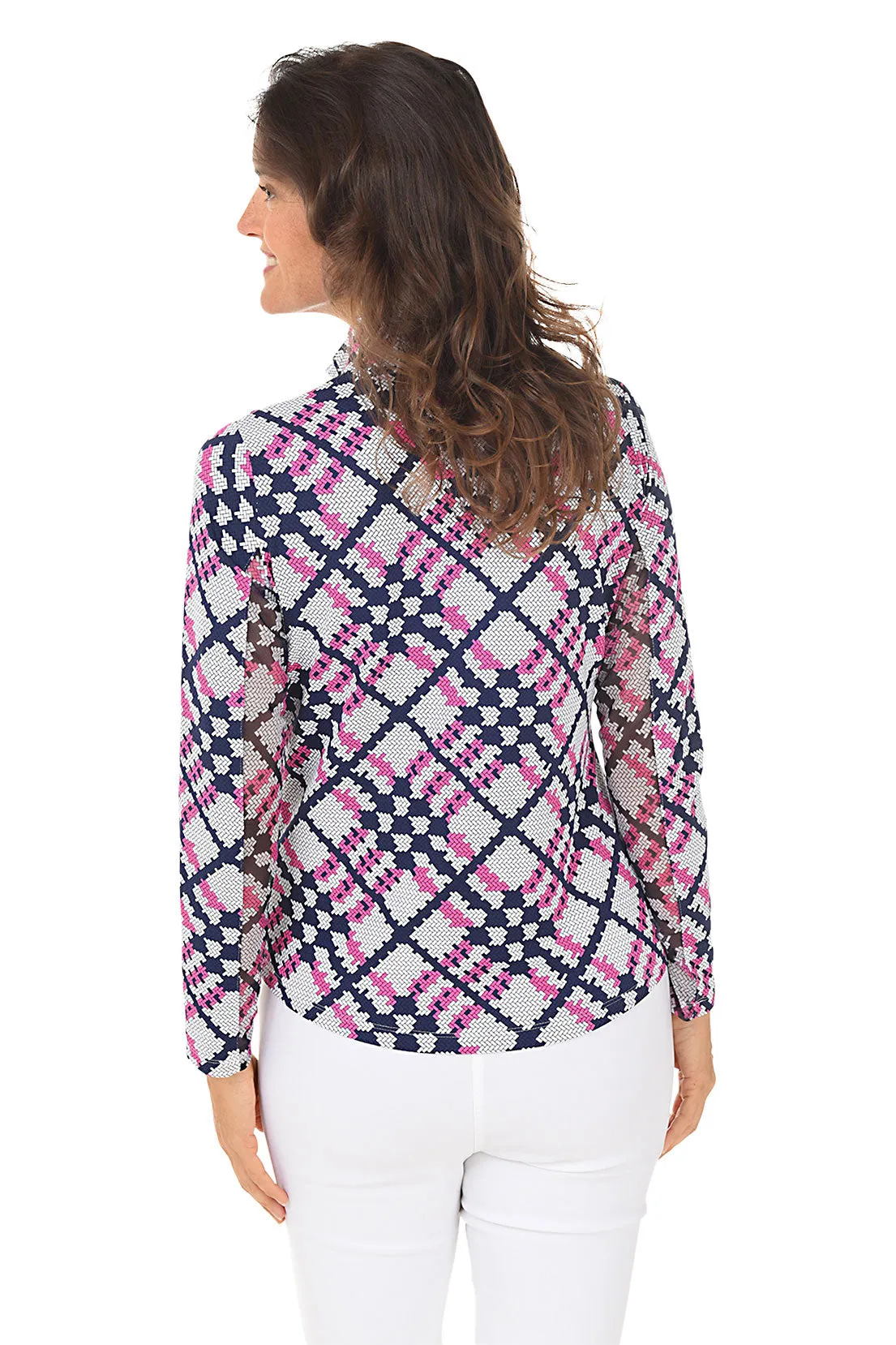 Sonika Plaid UPF50  Sun Shirt