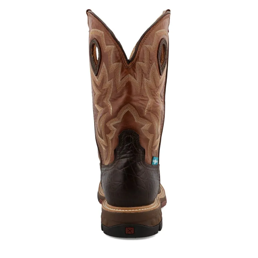 Twisted X Men's Smokey Chocolate & Spice Western Work Boot MXBAW02