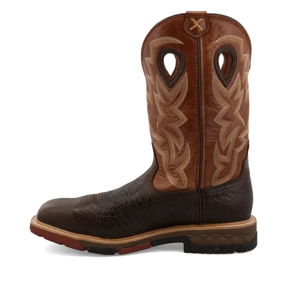 Twisted X Men's Smokey Chocolate & Spice Western Work Boot MXBAW02