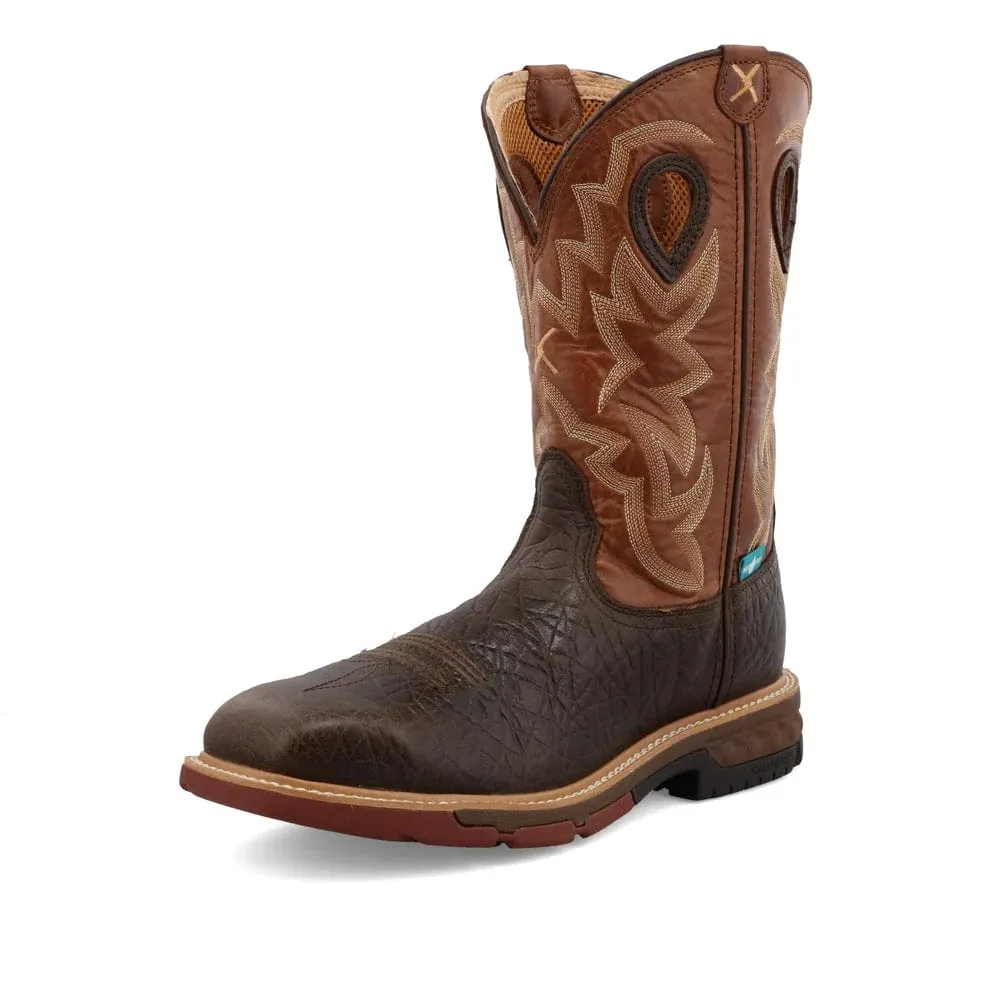 Twisted X Men's Smokey Chocolate & Spice Western Work Boot MXBAW02