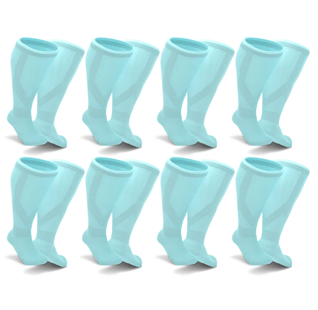 Via Blue Diabetic Compression Socks 8-Pack